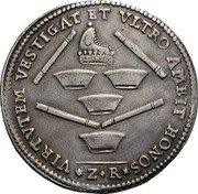Italy 1 Osella Francesco Morosini ND (1693) ZR VI X# 197 VIRTVTEM VESTIGAT ET VLTRO AMBIT HONOS Z R coin reverse Italy 1 Osella Francesco Morosini ND (1693) ZR VI X# 197 VIRTVTEM VESTIGAT ET VLTRO AMBIT HONOS Z R coin reverse