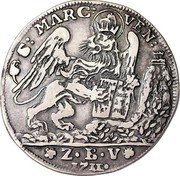 Italy 1 Osella (Giovanni Corner II) X# 228 S MARC VEN Z B V 1711 coin obverse Italy 1 Osella (Giovanni Corner II) X# 228 S MARC VEN Z B V 1711 coin obverse