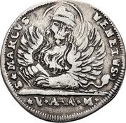 Italy 1 Osella (Giovanni Corner II) X# 243 S MARCVS VENETVS V A A M coin obverse