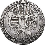 Italy 1 Osella (Giovanni Corner II) X# 33 M A VENER P G FONTAN O M CV M IOAN CORNEL D 1720 coin obverse Italy 1 Osella (Giovanni Corner II) X# 33 M A VENER P G FONTAN O M CV M IOAN CORNEL D 1720 coin obverse