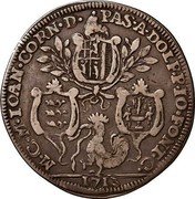 Italy 1 Osella (Giovanni Corner II) X# 26 M C M IOAN CORN D PAS A DOLF P IO FONT C 1713 coin obverse Italy 1 Osella (Giovanni Corner II) X# 26 M C M IOAN CORN D PAS A DOLF P IO FONT C 1713 coin obverse