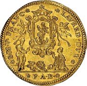 Italy 1 Osella Francesco Loredan 1758 - VII FAB S M V FRANC LAVRED DVX coin obverse Italy 1 Osella Francesco Loredan 1758 - VII FAB S M V FRANC LAVRED DVX coin obverse