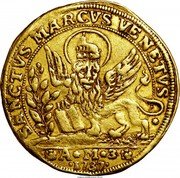 Italy 1 Osella Lion of St. Mark. Alvise Pisani 1737 X# 275 SANCTVS MARCVS VENETVS GA M 3 1737 coin obverse Italy 1 Osella Lion of St. Mark. Alvise Pisani 1737 X# 275 SANCTVS MARCVS VENETVS GA M 3 1737 coin obverse