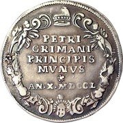 Italy 1 Osella Pietro Grimani 1750 ZB X# 301 PETRI GRIMANI PRINCIPIS MVNVS AN X MDCCL coin reverse Italy 1 Osella Pietro Grimani 1750 ZB X# 301 PETRI GRIMANI PRINCIPIS MVNVS AN X MDCCL coin reverse