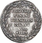 Italy 1 Osella Lion of St. Mark. Alvise Pisani 1737 AM3 X# 276 ALOYSIJ PISANI PRINCIPIS MVNVS ANNO III coin reverse Italy 1 Osella Lion of St. Mark. Alvise Pisani 1737 AM3 X# 276 ALOYSIJ PISANI PRINCIPIS MVNVS ANNO III coin reverse