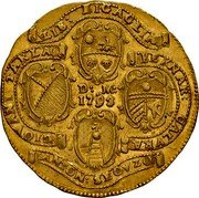 Italy 1 Osella (Lodovico Manin. Venice) ANTON SEGVZO BERNAR CALVRA D M 1793 GIOVANI TARLA LIB BIGAGLIA coin reverse