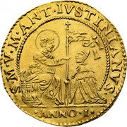 Italy 1 Osella (Marcantonio Giustinian) X# 179 S M V M ANT IVSTINIANVS coin obverse Italy 1 Osella (Marcantonio Giustinian) X# 179 S M V M ANT IVSTINIANVS coin obverse