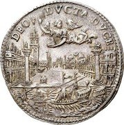 Italy 1 Osella Marcantonio Giustinian ND (1684)  I X# 180 DEO DVCTA DVCE coin reverse Italy 1 Osella Marcantonio Giustinian ND (1684)  I X# 180 DEO DVCTA DVCE coin reverse