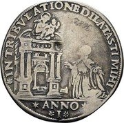Italy 1 Osella (Nicolo Contarini) X# 119 IN TRI BVLATIONE DILATASTI MIHI ANNO I coin reverse Italy 1 Osella (Nicolo Contarini) X# 119 IN TRI BVLATIONE DILATASTI MIHI ANNO I coin reverse