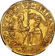 Italy 1 Osella Pietro Grimani 1744 VL IV X# 288 S M V PETRVS GRIMANVS D V L coin obverse Italy 1 Osella Pietro Grimani 1744 VL IV X# 288 S M V PETRVS GRIMANVS D V L coin obverse