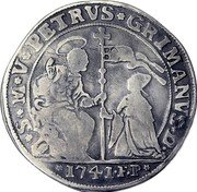 Italy 1 Osella (Pietro Grimani) X# 284 S M V PETRVS GRIMANVS D 1741 F P coin obverse Italy 1 Osella (Pietro Grimani) X# 284 S M V PETRVS GRIMANVS D 1741 F P coin obverse