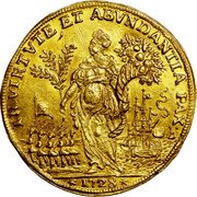 Italy 1 Osella Alvise Mocenigo III 1728 X# 256 INVIRTVIE ET ABVNDANTIA PAX 1728 coin reverse Italy 1 Osella Alvise Mocenigo III 1728 X# 256 INVIRTVIE ET ABVNDANTIA PAX 1728 coin reverse