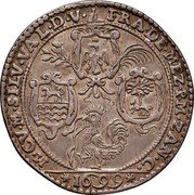 Italy 1 Osella (Silvestro Valier) X# 21 1699 M CV M SILV VAL D V FRADE MEZ P M ZAN C coin obverse Italy 1 Osella (Silvestro Valier) X# 21 1699 M CV M SILV VAL D V FRADE MEZ P M ZAN C coin obverse