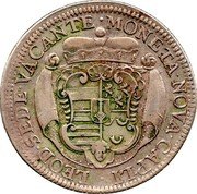 Belgium 1 Patagon Sede Vacante. St. Lambert 1744  (fr) atelier de Liège KM# 147 LEOD SEDE VACANTE MONETA NOVA CAPLI coin reverse Belgium 1 Patagon Sede Vacante. St. Lambert 1744  (fr) atelier de Liège KM# 147 LEOD SEDE VACANTE MONETA NOVA CAPLI coin reverse