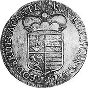 Belgium 1 Patagon KM# 99 Liege/ Sede Vacante MONETA NOVA CAPLI LEOD SEDE VACANTE coin reverse Belgium 1 Patagon KM# 99 Liege/ Sede Vacante MONETA NOVA CAPLI LEOD SEDE VACANTE coin reverse