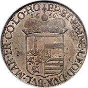Belgium 1 Patagon (Maximilian Henry of Bavaria) KM# 80 EP ET PRINC LEOD DVX BVL MAR FR CO LO HO 16 66 coin reverse Belgium 1 Patagon (Maximilian Henry of Bavaria) KM# 80 EP ET PRINC LEOD DVX BVL MAR FR CO LO HO 16 66 coin reverse