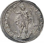 Italy 1 Piastra (Cosimo II) S IOANNES BAPTISTA 1615 coin reverse Italy 1 Piastra (Cosimo II) S IOANNES BAPTISTA 1615 coin reverse