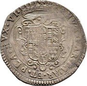 Italy 1 Quarantano (Ranuccio II Farnese) ANVT FAR PA AR ET PLA DVX VI coin obverse Italy 1 Quarantano (Ranuccio II Farnese) ANVT FAR PA AR ET PLA DVX VI coin obverse