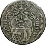 Italy 1 Quattrino (Bendedetto XIII S. Pietro) BENED XIII P M coin obverse Italy 1 Quattrino (Bendedetto XIII S. Pietro) BENED XIII P M coin obverse
