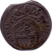 Italy 1 Quattrino (Benedict XIII. Gubbio) BENED III P M coin obverse Italy 1 Quattrino (Benedict XIII. Gubbio) BENED III P M coin obverse
