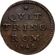 Italy 1 Quattrino (Benedict XIV Value on reverse) QUATTRINO ROM 1740 coin reverse Italy 1 Quattrino (Benedict XIV Value on reverse) QUATTRINO ROM 1740 coin reverse