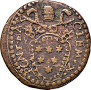 Italy 1 Quattrino (Clement X S. Peter & S.Paul) CLEM X PONT MAX coin obverse Italy 1 Quattrino (Clement X S. Peter & S.Paul) CLEM X PONT MAX coin obverse