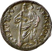 Italy 1 Quattrino (Clement XII St. Paul - standing) S PAVLVS APOSTOLVS coin reverse Italy 1 Quattrino (Clement XII St. Paul - standing) S PAVLVS APOSTOLVS coin reverse