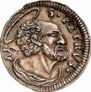 Italy 1 Quattrino (Clement XII St. Peter - head) S PETRVS AP coin reverse Italy 1 Quattrino (Clement XII St. Peter - head) S PETRVS AP coin reverse