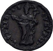 Italy 1 Quattrino Clement XII St. Ubaldo ND (1730-1740)  S VBALDVS E P EVGVBII coin reverse Italy 1 Quattrino Clement XII St. Ubaldo ND (1730-1740)  S VBALDVS E P EVGVBII coin reverse