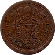 Italy 1 Quattrino (Pius VI) KM# 285a PIVS VI PONT M coin obverse Italy 1 Quattrino (Pius VI) KM# 285a PIVS VI PONT M coin obverse