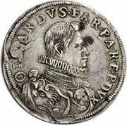 Italy 1 Scudo (Odardo Farnese) ODOARDVS FAR PAR ET PLA D VX coin obverse Italy 1 Scudo (Odardo Farnese) ODOARDVS FAR PAR ET PLA D VX coin obverse