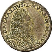 Italy 1 Scudo (Rinaldo I) RAYNALDVS I MVT R M EC DVX coin obverse Italy 1 Scudo (Rinaldo I) RAYNALDVS I MVT R M EC DVX coin obverse