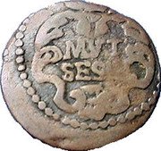 Italy 1 Sesino (Rinaldo d'Este) MVT SESIN coin reverse Italy 1 Sesino (Rinaldo d'Este) MVT SESIN coin reverse