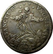 Italy 1 Testone (Alexander VIII St. Bruno) SANCTI BR VNONSIS coin reverse Italy 1 Testone (Alexander VIII St. Bruno) SANCTI BR VNONSIS coin reverse