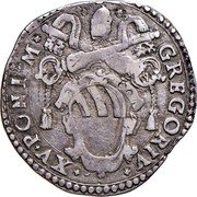 Italy 1 Testone (Gregory XV Radiant Madonna) GREGORIVS XV PONT M coin obverse Italy 1 Testone (Gregory XV Radiant Madonna) GREGORIVS XV PONT M coin obverse