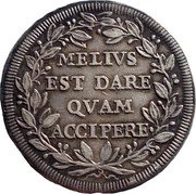 Italy 1 Testone (Innocent XI. Wreath) MELIVS EST DARE QVAM ACCIPERE coin reverse Italy 1 Testone (Innocent XI. Wreath) MELIVS EST DARE QVAM ACCIPERE coin reverse