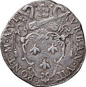 Italy 1 Testone (Urban VIII S. Peter and S. Paul) VRBAN VIII PONT M A VI coin obverse Italy 1 Testone (Urban VIII S. Peter and S. Paul) VRBAN VIII PONT M A VI coin obverse