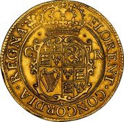 UK 1 Unite (Charles I) KM# Pn16 FLORENT CONCORDIA REGNA coin reverse UK 1 Unite (Charles I) KM# Pn16 FLORENT CONCORDIA REGNA coin reverse