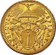 Italy 1 Zecchino Sede Vacante 1758 VBI UVLT SPIRAT coin obverse Italy 1 Zecchino Sede Vacante 1758 VBI UVLT SPIRAT coin obverse