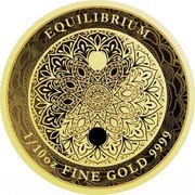 Niue 10 Dollars Equilibrium 2023  Prooflike EQUILIBRIUM 1/10 OZ FINE GOLD 9999 coin reverse