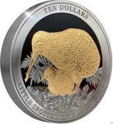 New Zealand Ten Dollars Little Spotted Kiwi 2022 TEN DOLLARS LITTLE SPOTTED KIWI APTERIX OWENII. coin reverse New Zealand Ten Dollars Little Spotted Kiwi 2022 TEN DOLLARS LITTLE SPOTTED KIWI APTERIX OWENII. coin reverse