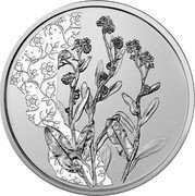 Austria 10 Euro Forget-me-not. Remember Me 2023 BU  coin reverse