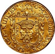 Italy 10 Zecchini (Antonio Teodoro Trivulzio) CO MVSOCHI X BAR RET IMP XIIII ET C VNICA MENS coin reverse Italy 10 Zecchini (Antonio Teodoro Trivulzio) CO MVSOCHI X BAR RET IMP XIIII ET C VNICA MENS coin reverse