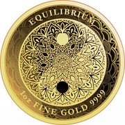 Niue 100 Dollars Equilibrium 2023  Prooflike EQUILIBRIUM 1OZ FINE GOLD 9999 coin reverse