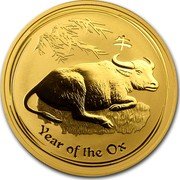 Australia 100 Dollars Year of the Ox 2009 P KM# 1908 P 牛 YEAR OF THE OX coin reverse Australia 100 Dollars Year of the Ox 2009 P KM# 1908 P 牛 YEAR OF THE OX coin reverse