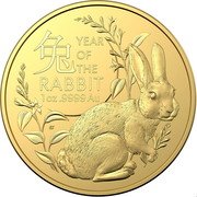 Australia 100 Dollars Year of the Rabbit. Investment 2023 BS 兔 YEAR OF THE RABBIT coin reverse Australia 100 Dollars Year of the Rabbit. Investment 2023 BS 兔 YEAR OF THE RABBIT coin reverse
