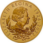 UK 1000 Pounds (Charles III Life and legacy of the Queen) ELIZABETH REGINA 1926 - 2022 JB coin reverse UK 1000 Pounds (Charles III Life and legacy of the Queen) ELIZABETH REGINA 1926 - 2022 JB coin reverse