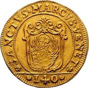 Italy 11 Zecchini (Francesco Morosini. Lion of St. Mark) SANCTVS MARCVS VENET 140 coin reverse Italy 11 Zecchini (Francesco Morosini. Lion of St. Mark) SANCTVS MARCVS VENET 140 coin reverse