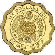 Canada 150 Dollars Blessings of Happiness. Smaller Coin 2011 Proof 150 DOLLARS 2011 HC CANADA coin reverse Canada 150 Dollars Blessings of Happiness. Smaller Coin 2011 Proof 150 DOLLARS 2011 HC CANADA coin reverse