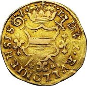 Belgium 1Florin (Ferdinand of Bavaria Bust) KM# 46 DVX BVLLONIENSIS 16 17 coin reverse Belgium 1Florin (Ferdinand of Bavaria Bust) KM# 46 DVX BVLLONIENSIS 16 17 coin reverse